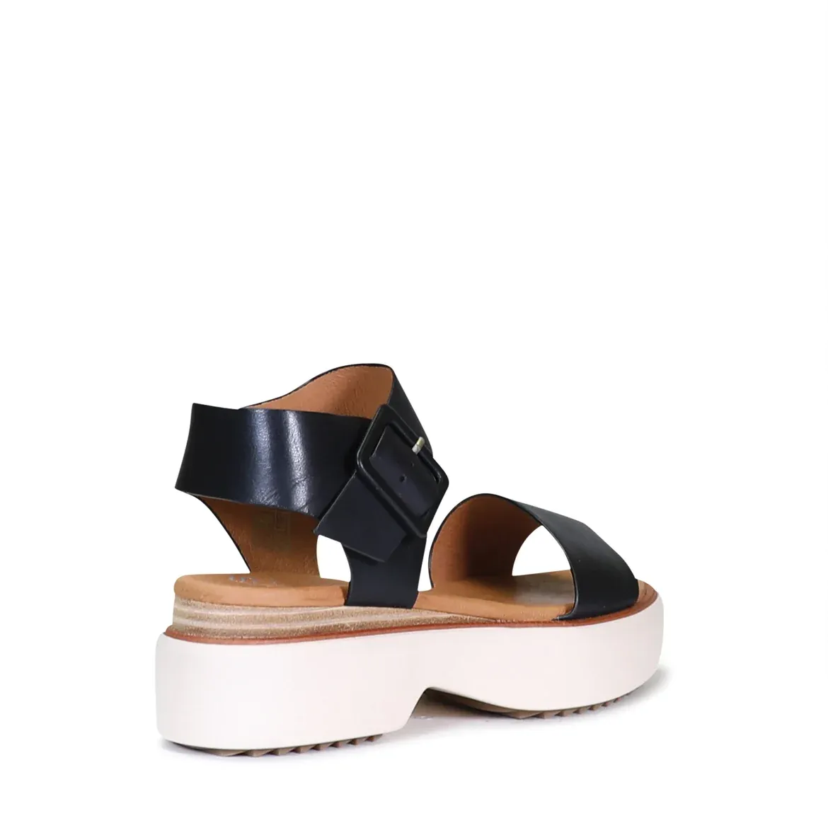EOS Briar Black Leather Sandal