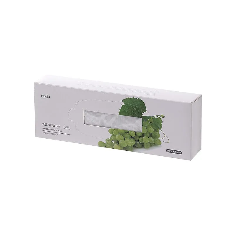 FaSoLa Disposable Thickened Food Preservation Bags - White, Size M, 25*35cm, 80 Pieces
