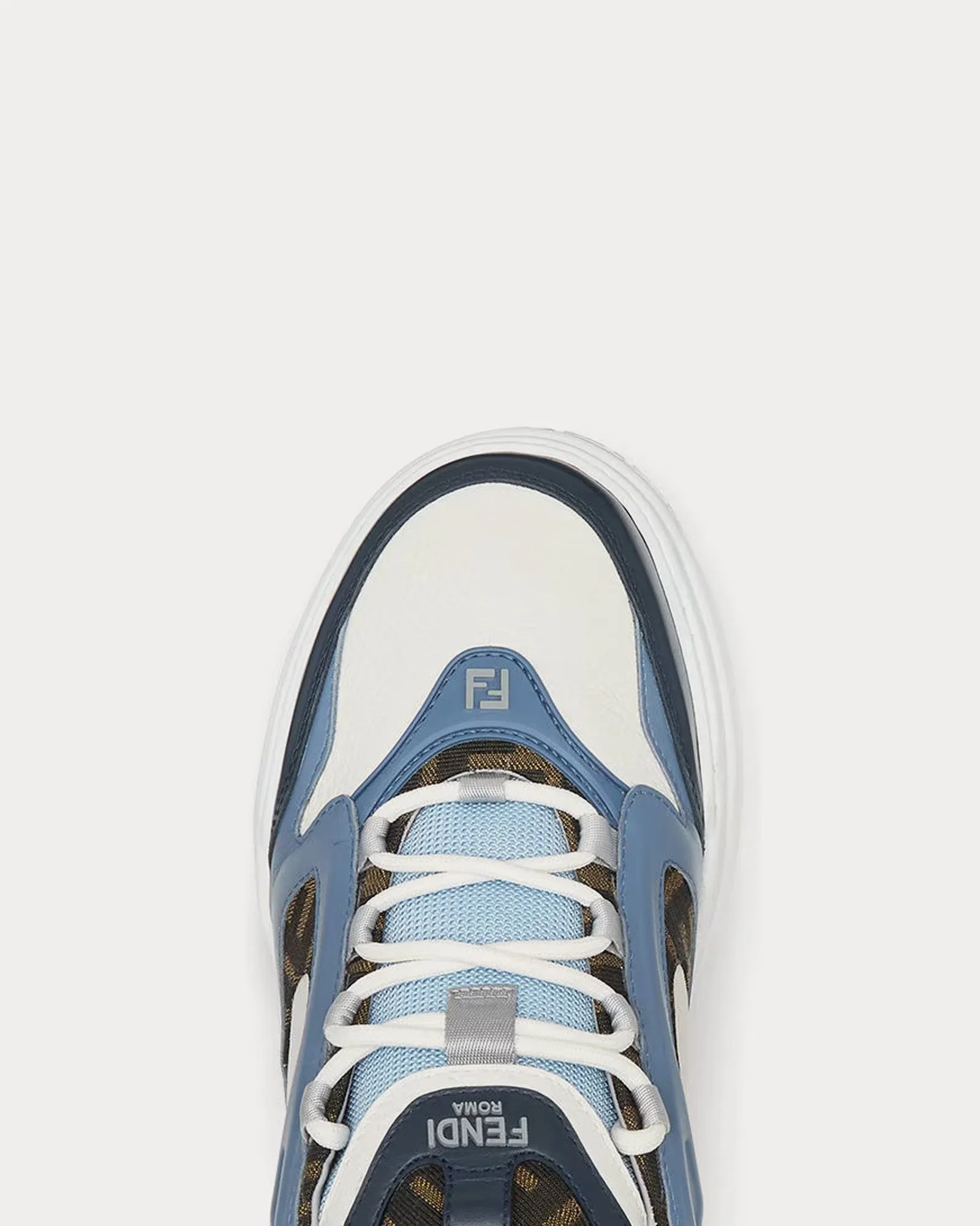 Force Leather White / Light Blue / Blue Low Top Sneakers