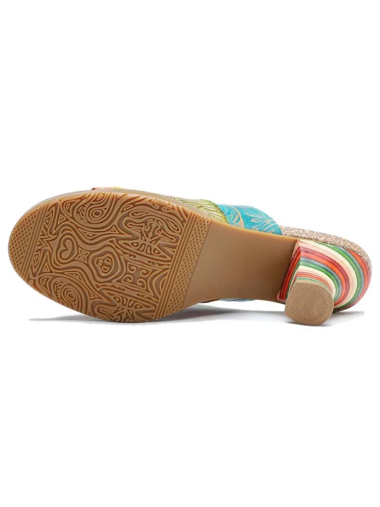 Four Color Splicing Slippers