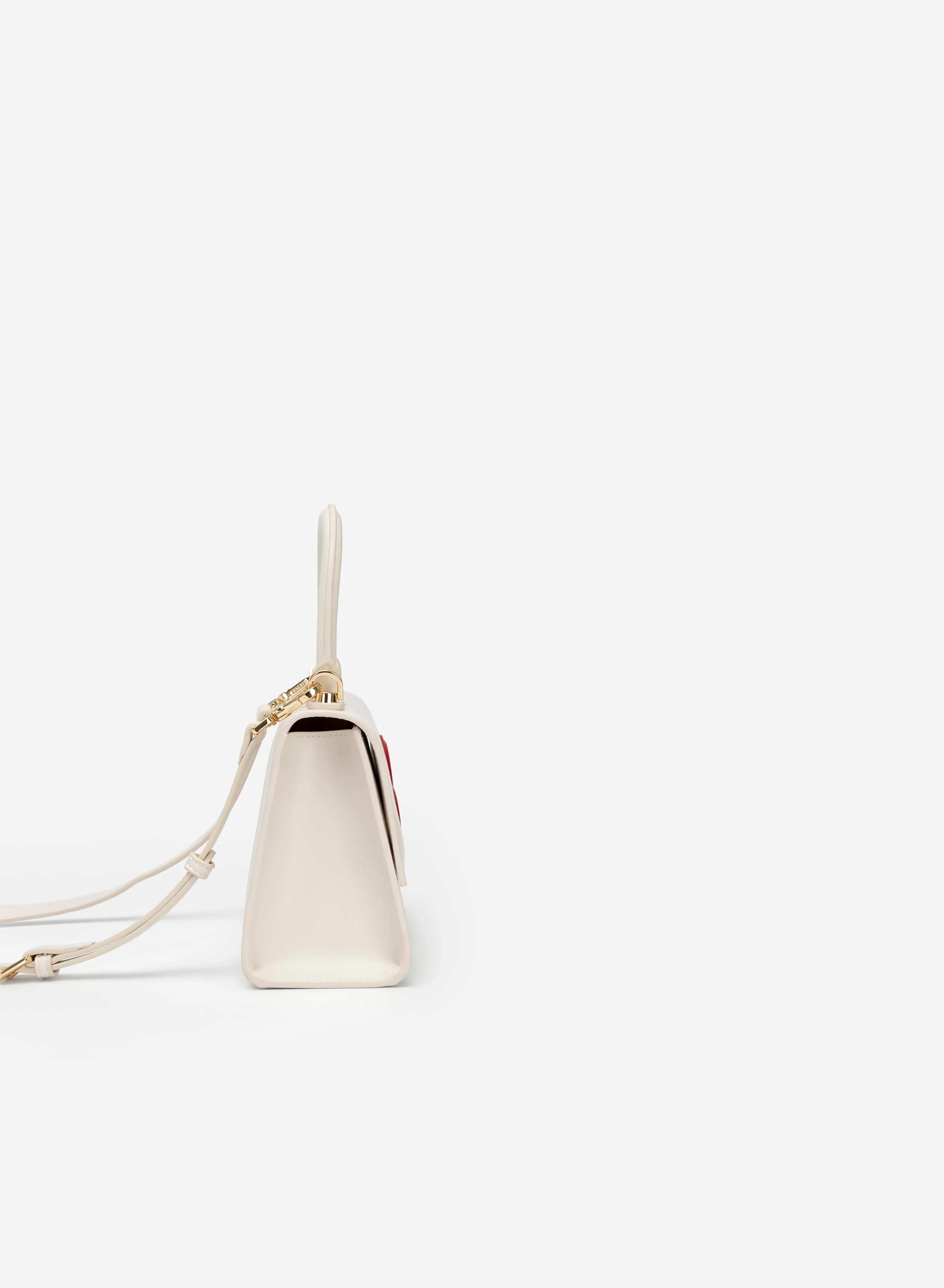 Geometric Heart Pattern Handbag - Love Limited Edition - Cream