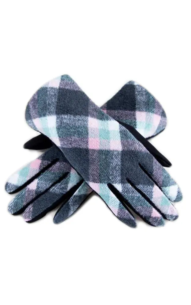 GL12284 Diamond Plaid Pattern Gloves 6prs Pack