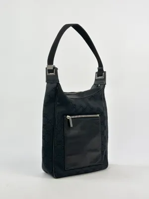 Gucci GG Monogram Canvas Leather Shoulder Bag
