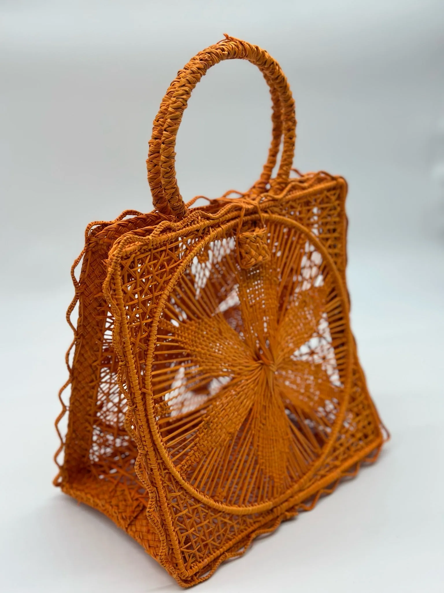 Handmade Iraca Palm Bag Trendy Tote Bag   Macrame Purse