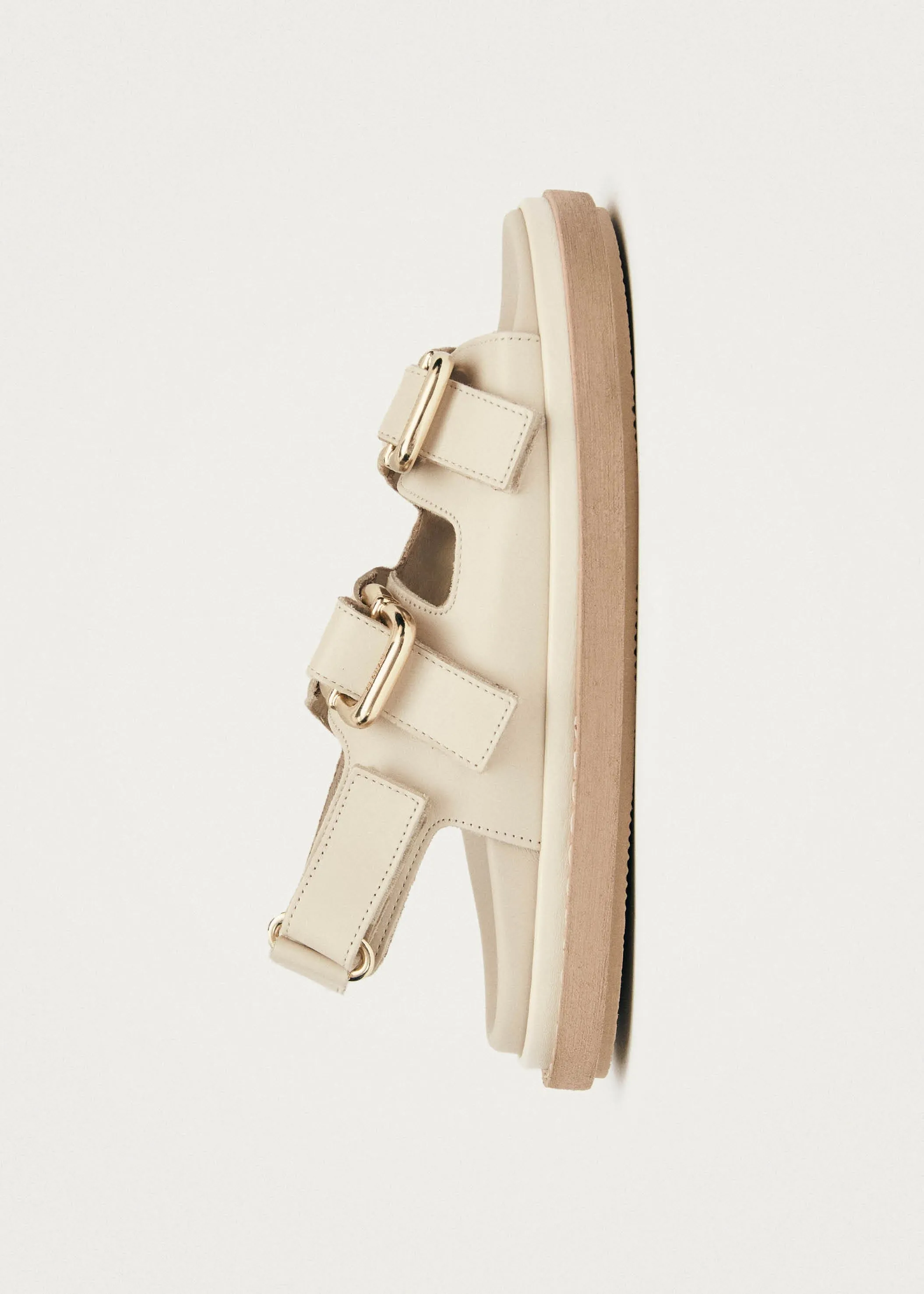 Harper Cream Leather Sandals