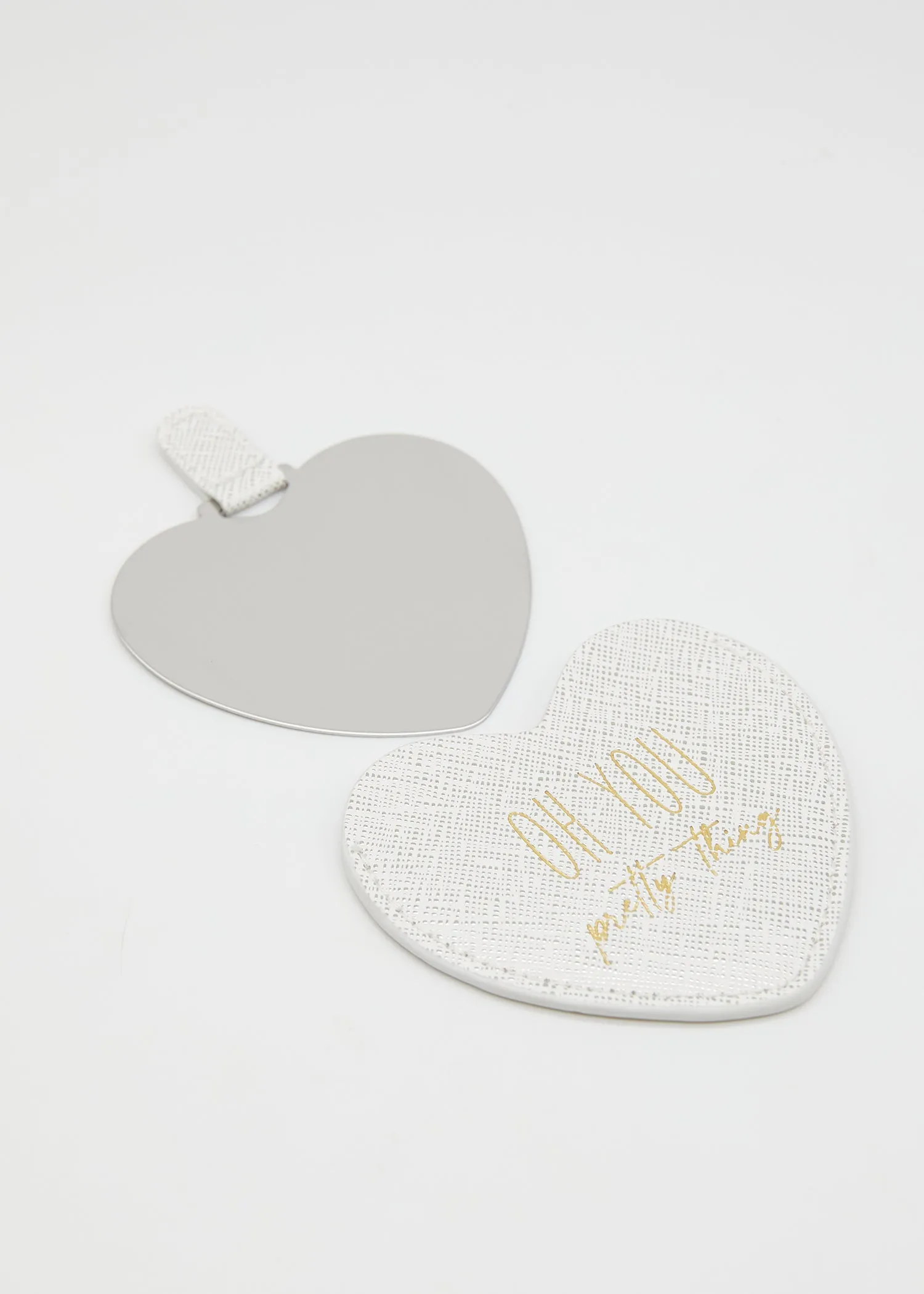 Heart Compact Mirror - Silver