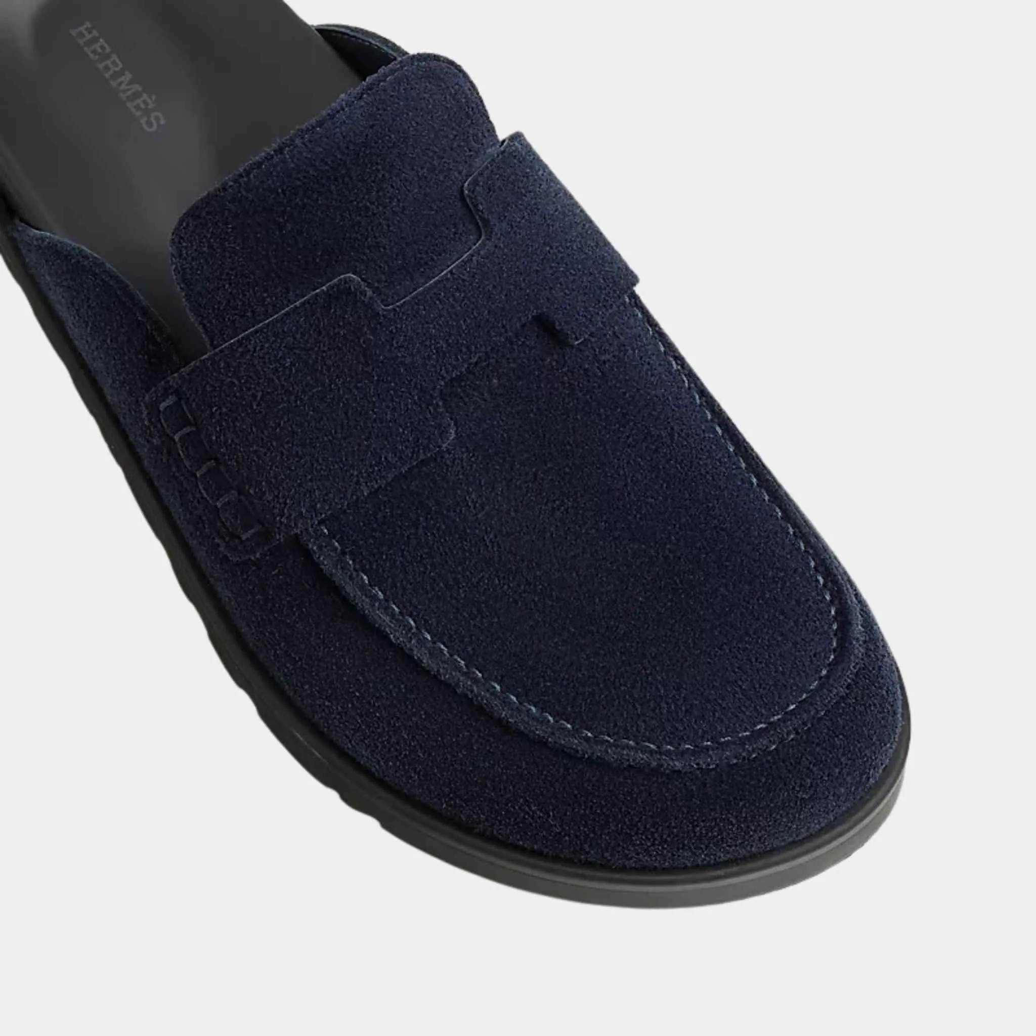 Hermes Mules Go Ocean Blue