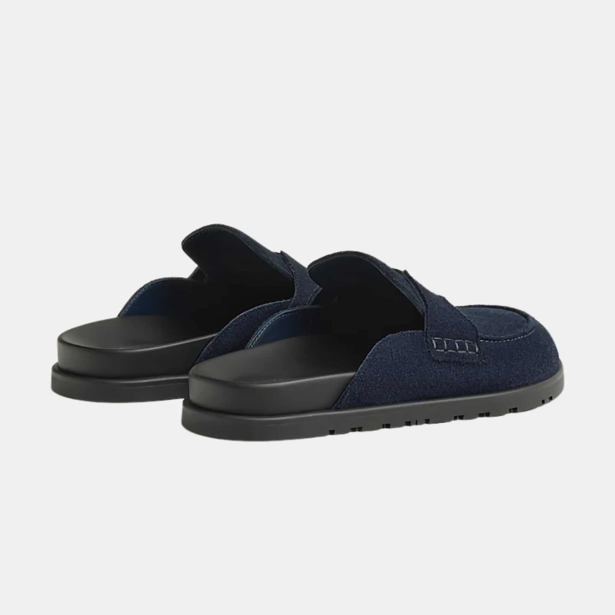 Hermes Mules Go Ocean Blue