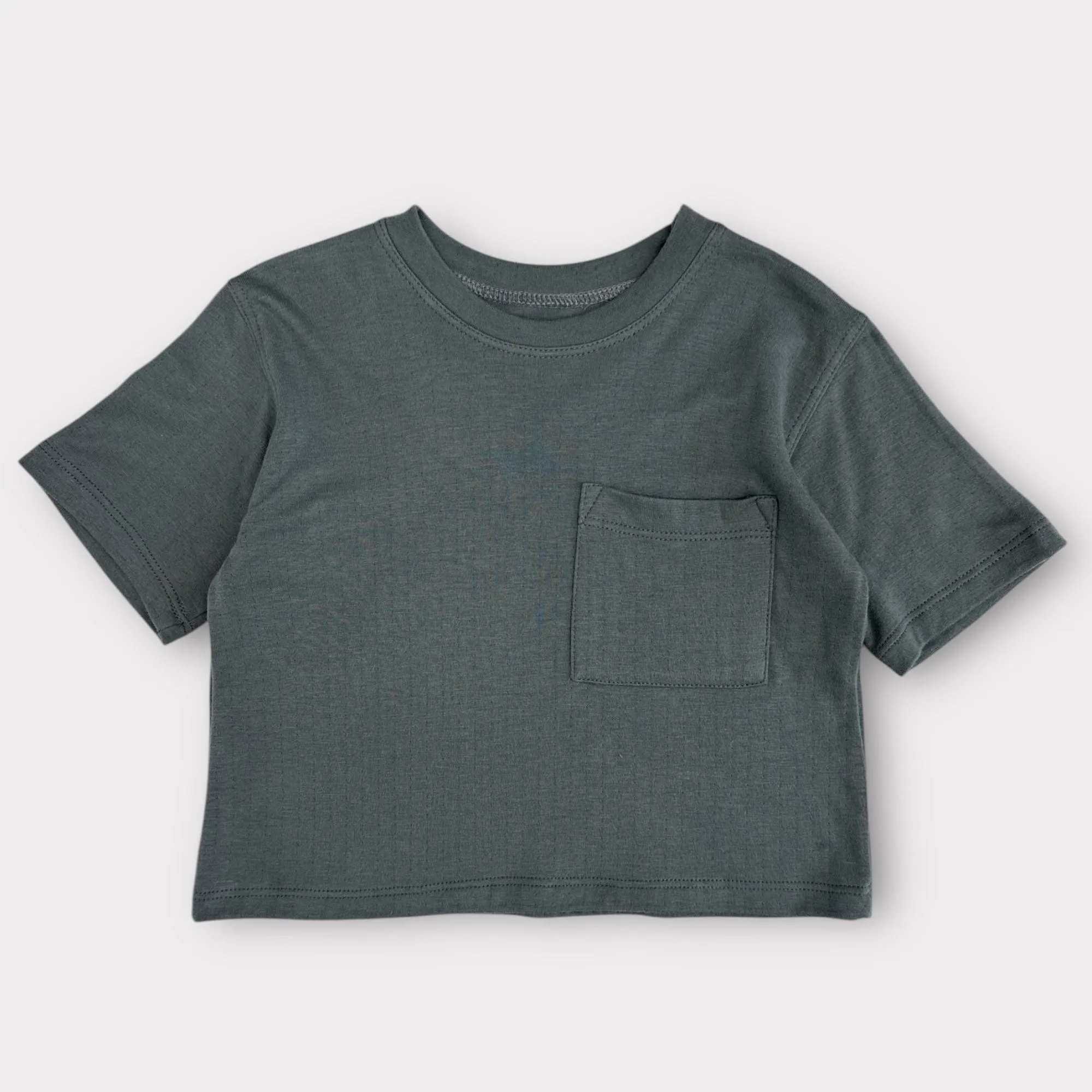 Hudson Oversized Pocket Tee -Storm