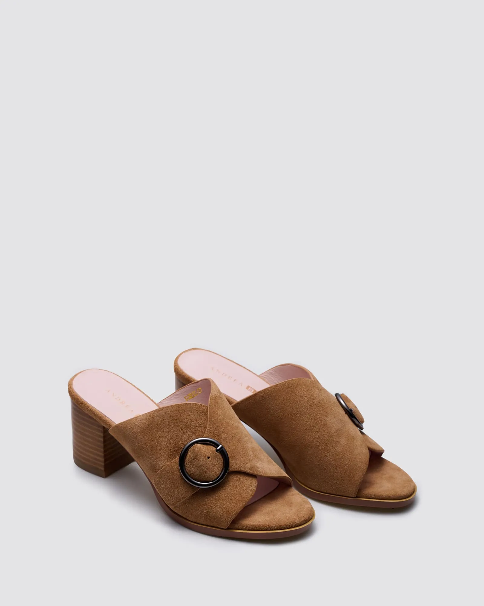 IGUESS MULE HEELS TAN SUEDE