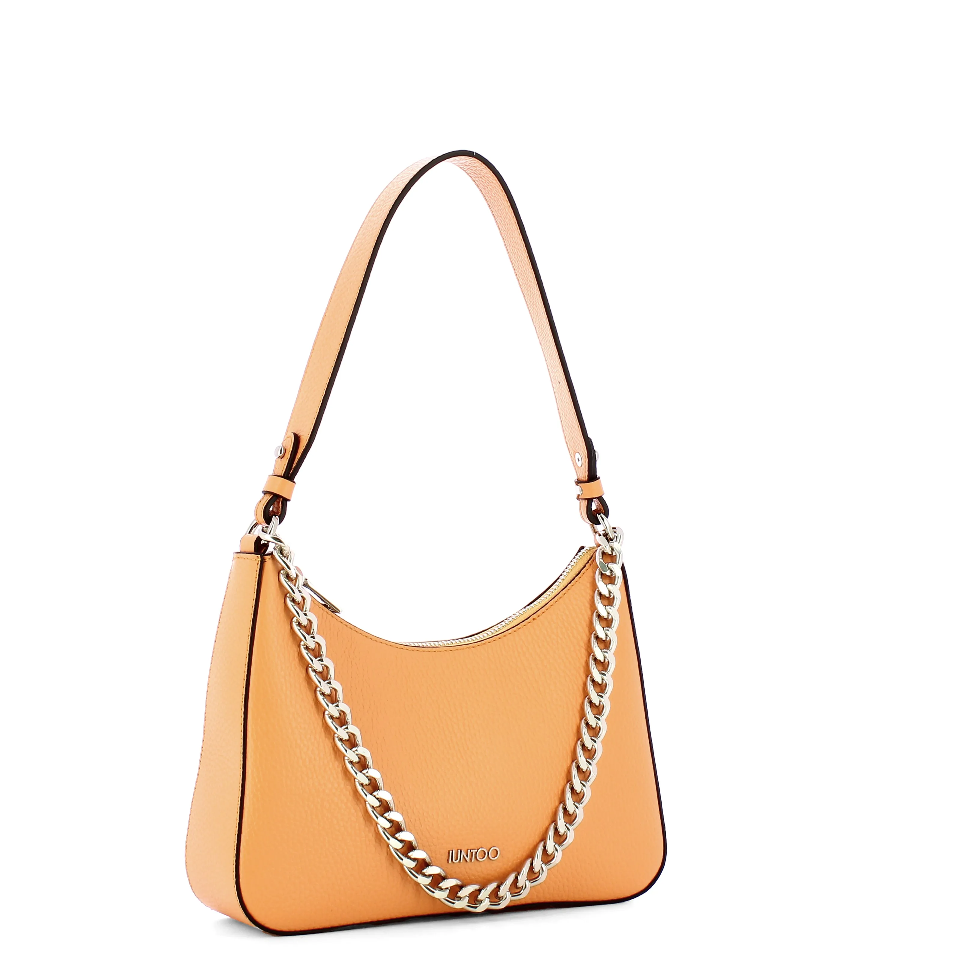 Iuntoo - Eleganza Albicocca Medium Shoulder Bag - 168096 - ALBICOCCA