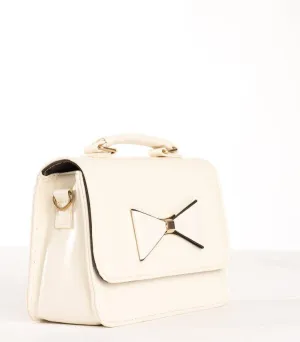 Ivory Bow Tie Shoulder Bag