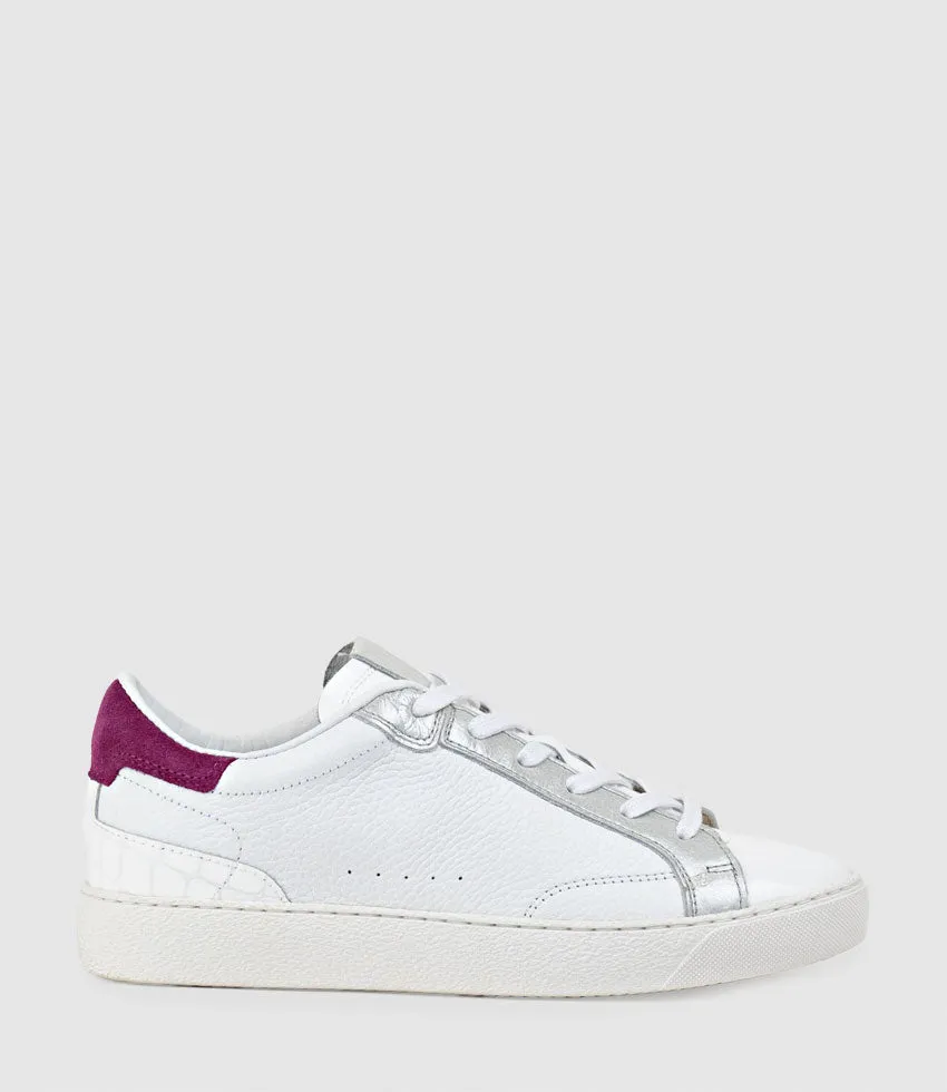 JOSETTE Sneaker with Accents in Patent Combo