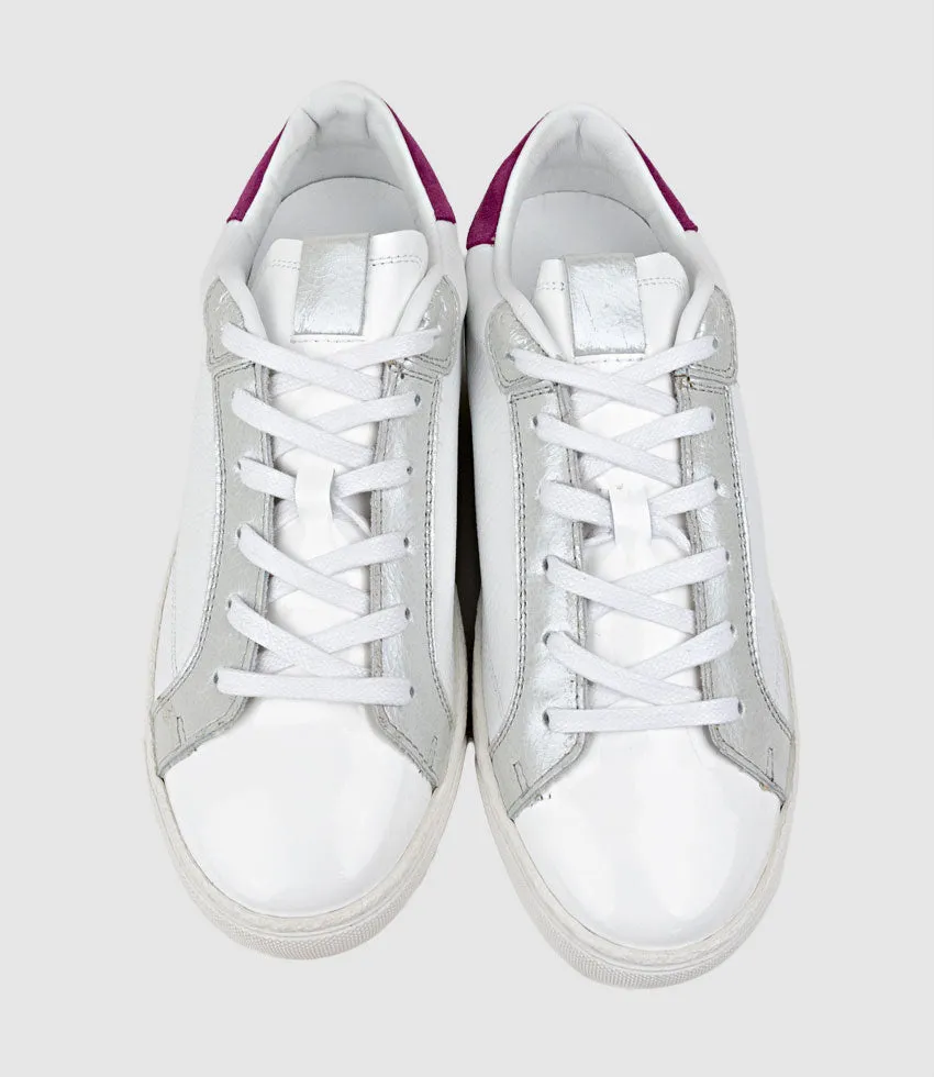 JOSETTE Sneaker with Accents in Patent Combo