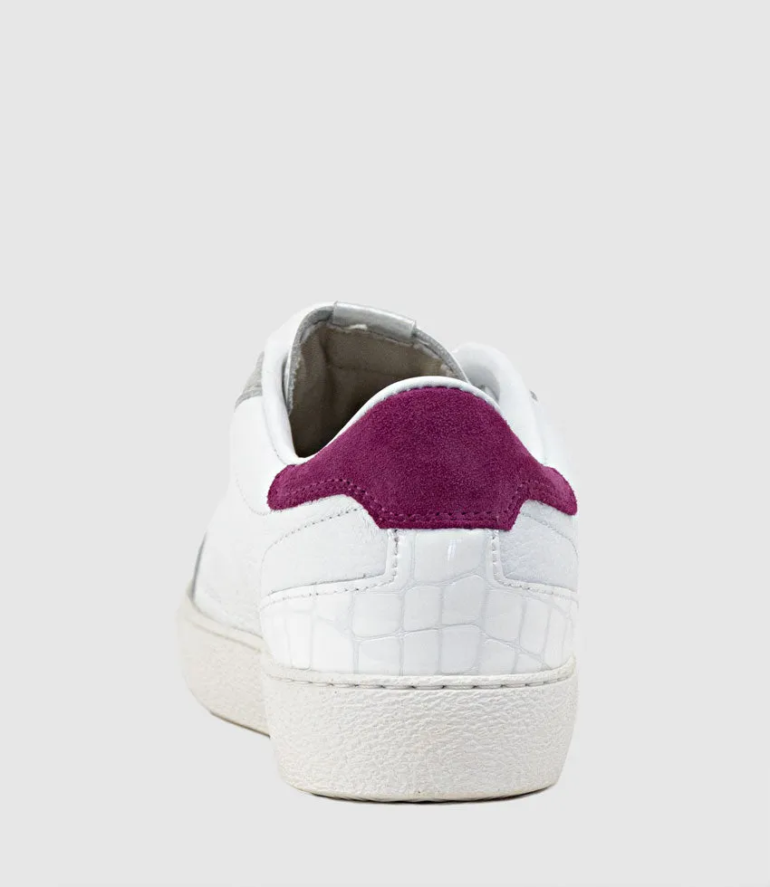 JOSETTE Sneaker with Accents in Patent Combo