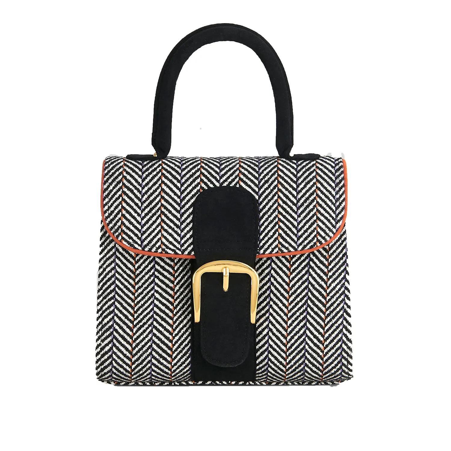 June Tweed Fabric Low Heel Pumps & Matching Riva Bag by Ruby Shoo