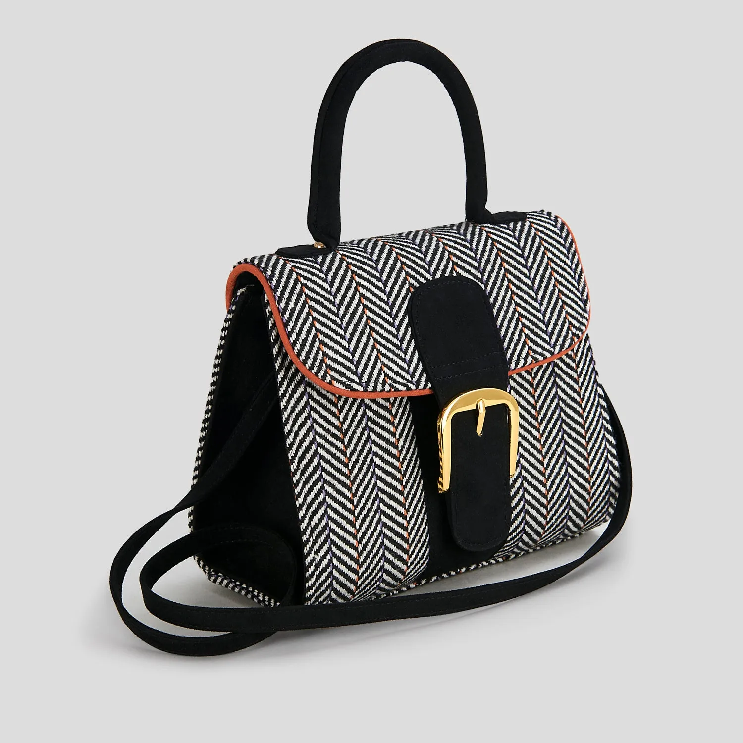 June Tweed Fabric Low Heel Pumps & Matching Riva Bag by Ruby Shoo