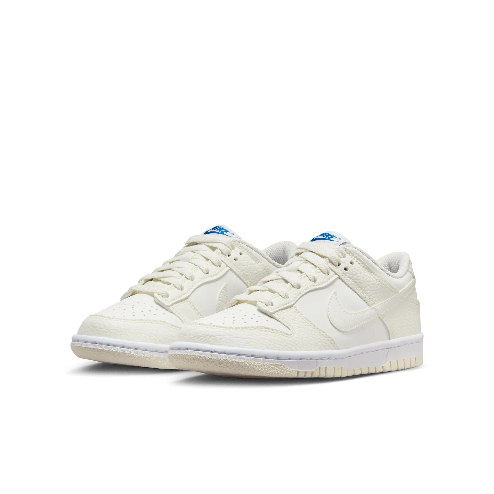 KIDS NIKE DUNK LOW SE GS (SAIL/SAIL/WHITE/GAME ROYAL)