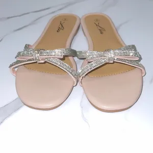 Krystal Rhinestone Sandals - Pastel Pink