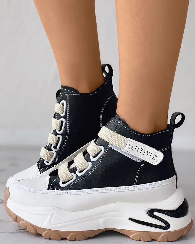 Lace up Front Muffin Sneakers