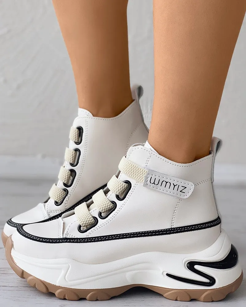 Lace up Front Muffin Sneakers