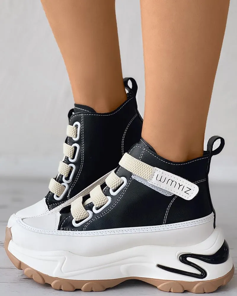 Lace up Front Muffin Sneakers