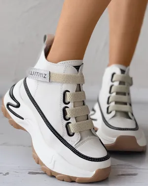 Lace up Front Muffin Sneakers