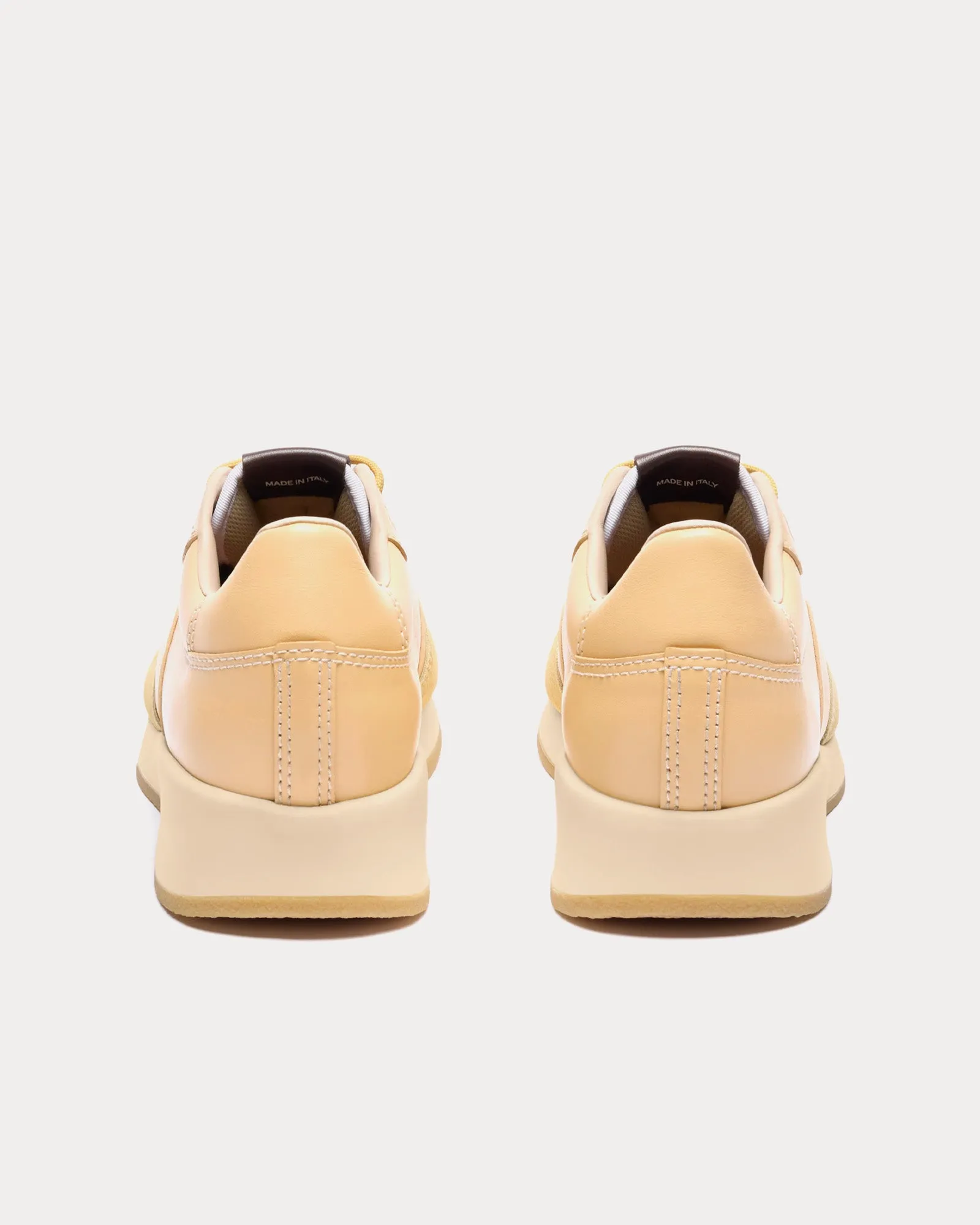 Les Sculptures 'La Daddy' Pale Yellow Low Top Sneakers