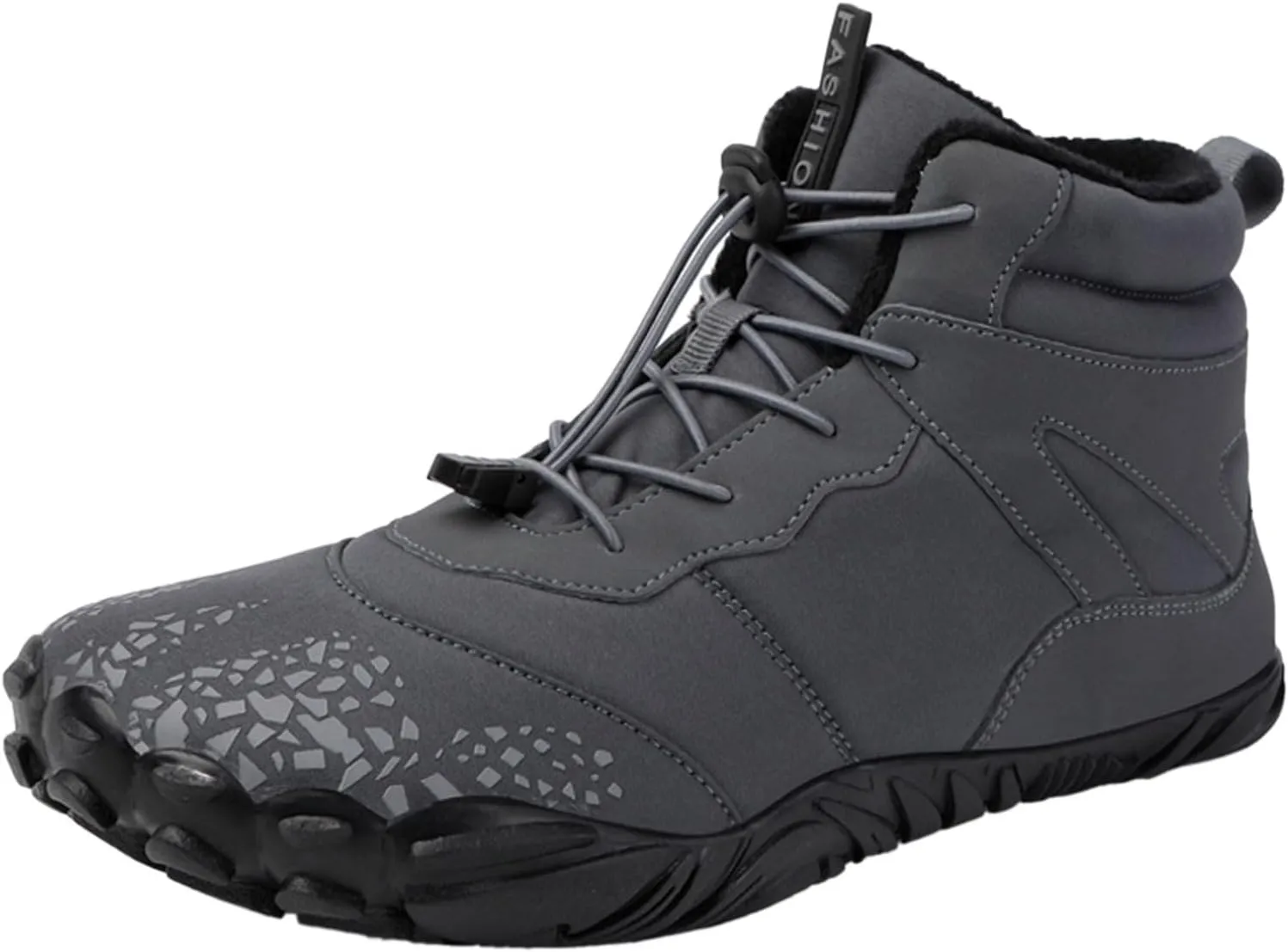 Men Work Boots Steel Toe Hiking Sneakers Warm Fur Lined Working Shoes for Women Business Casual Slip On Platform Shoes Lightweight Comfortable Hike Grounded Footwear