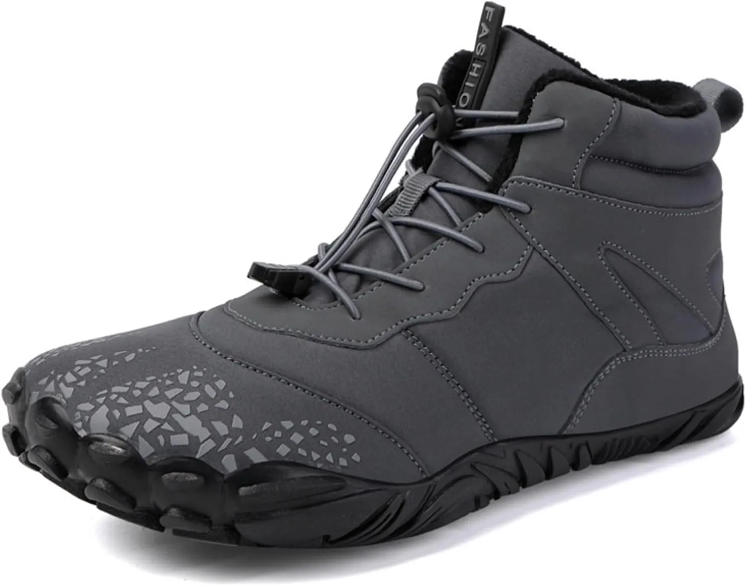 Men Work Boots Steel Toe Hiking Sneakers Warm Fur Lined Working Shoes for Women Business Casual Slip On Platform Shoes Lightweight Comfortable Hike Grounded Footwear