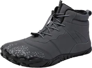 Men Work Boots Steel Toe Hiking Sneakers Warm Fur Lined Working Shoes for Women Business Casual Slip On Platform Shoes Lightweight Comfortable Hike Grounded Footwear