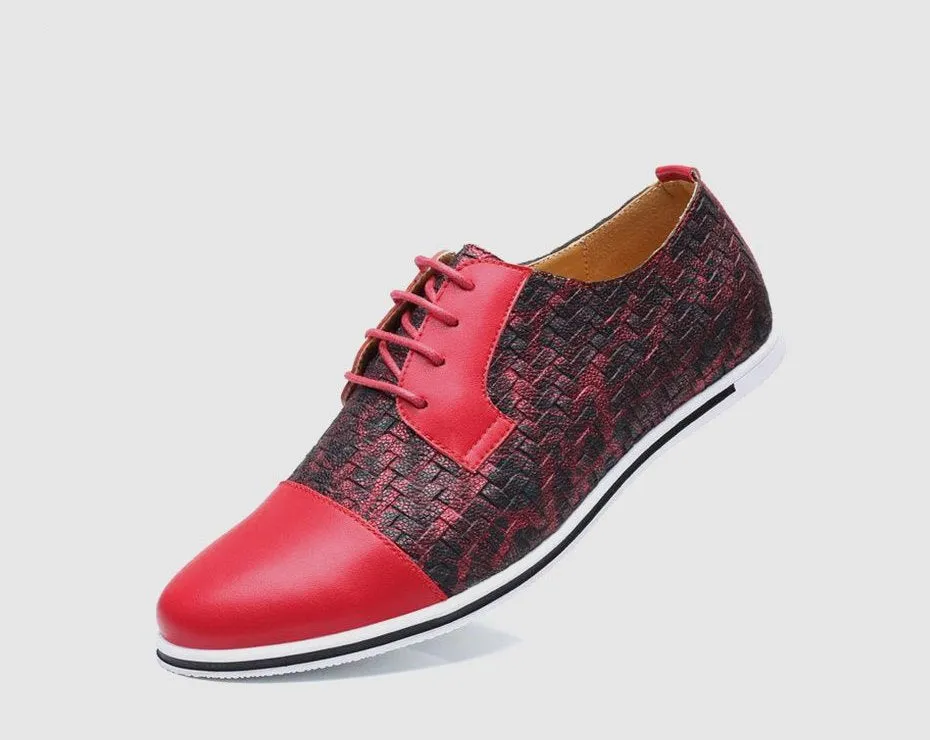 Men's Autumn Breathable PU Leather Flat Shoes