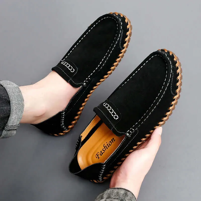 Men's Premium Suede Leather Loafers – Classic Slip