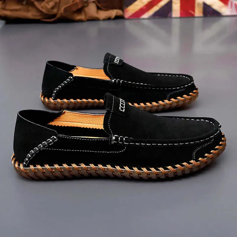Men's Premium Suede Leather Loafers – Classic Slip