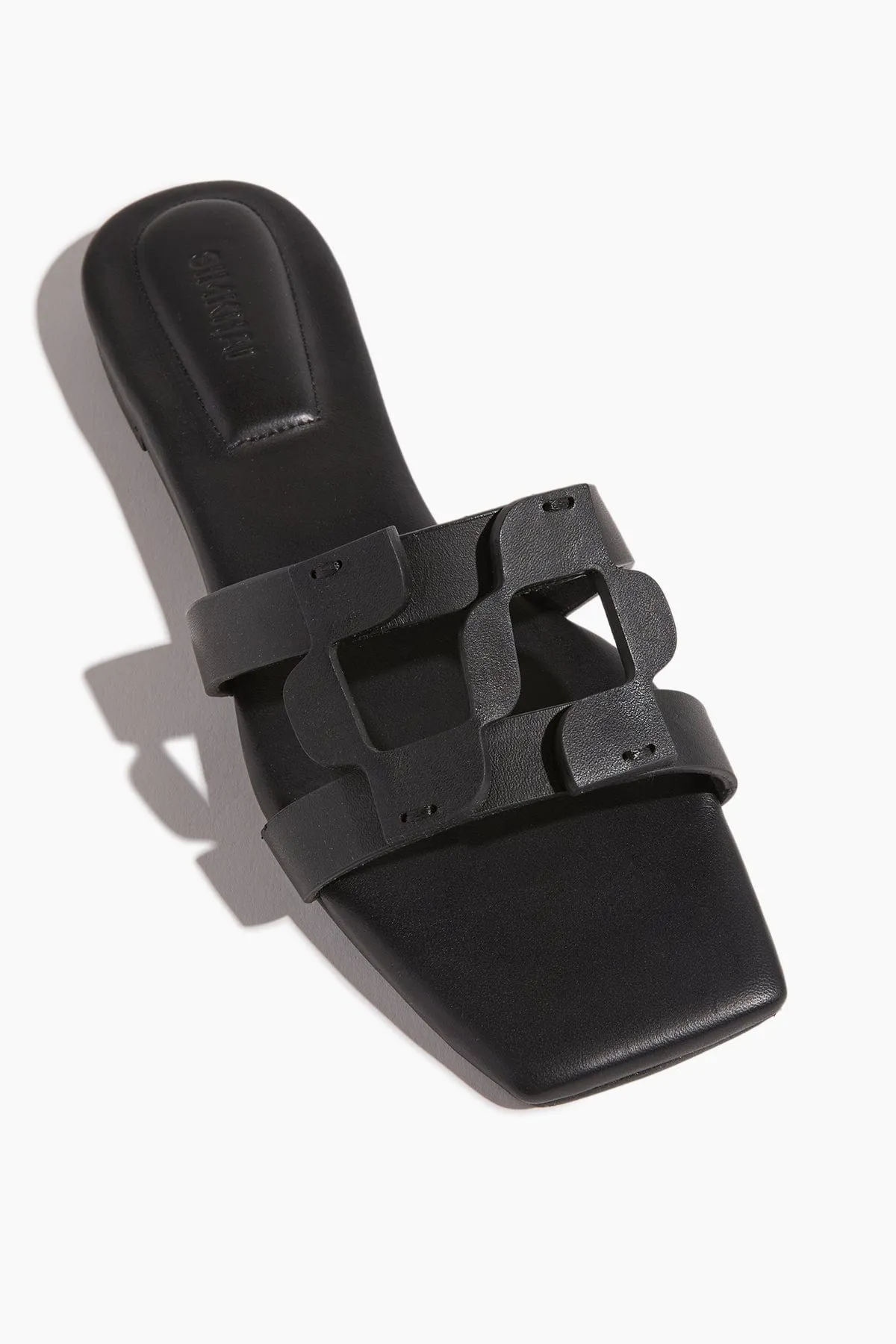 Monogram Flat Slide in Black (TS)