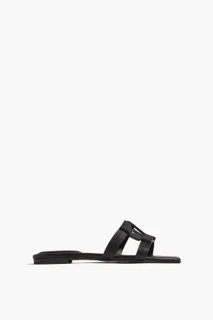 Monogram Flat Slide in Black (TS)