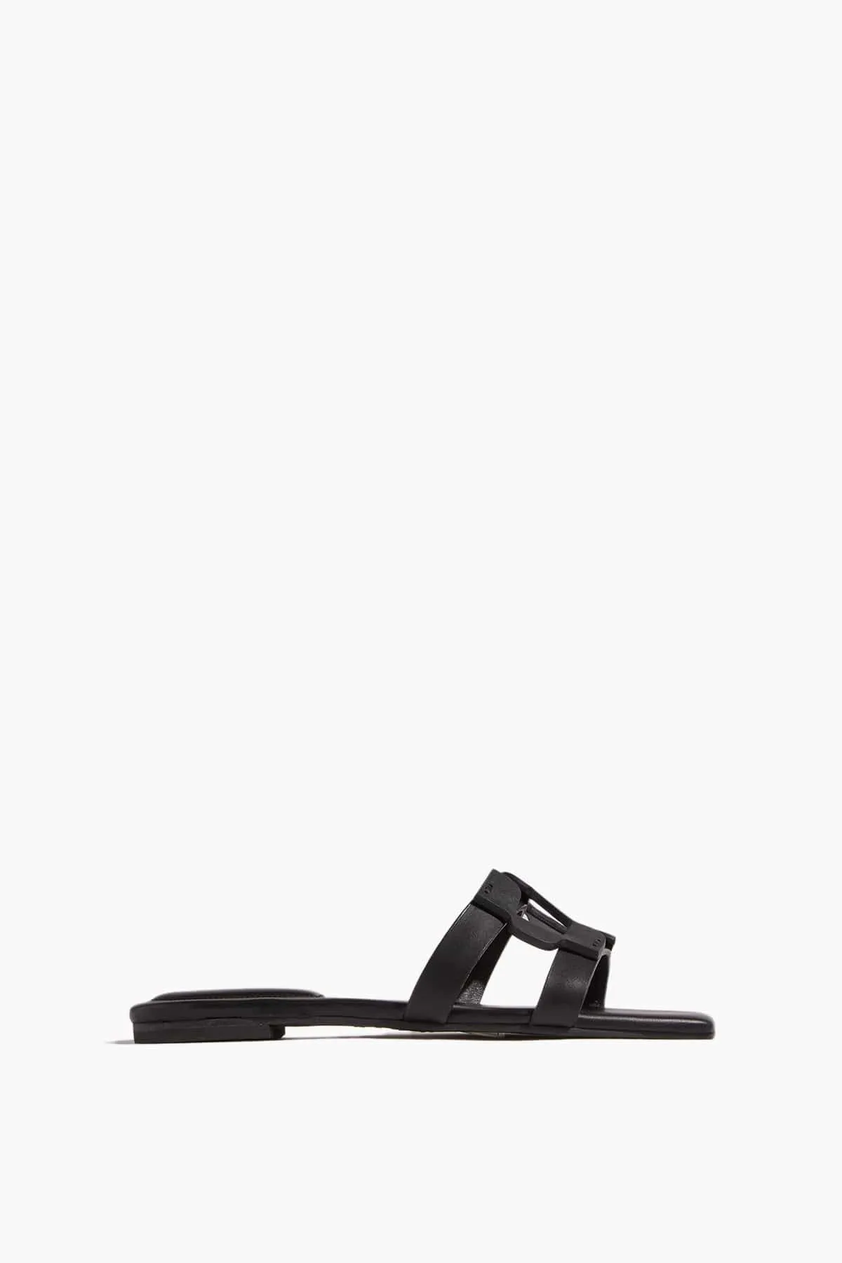 Monogram Flat Slide in Black (TS)