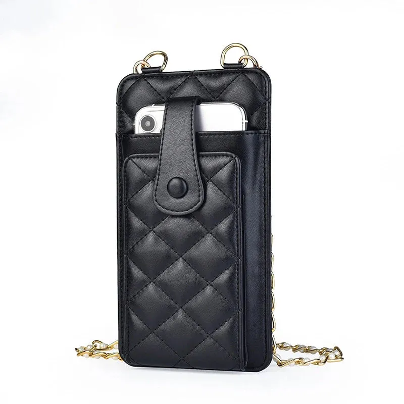 Mugrs™ Woven Vegan Crossbody Phone Bag, Card Holder