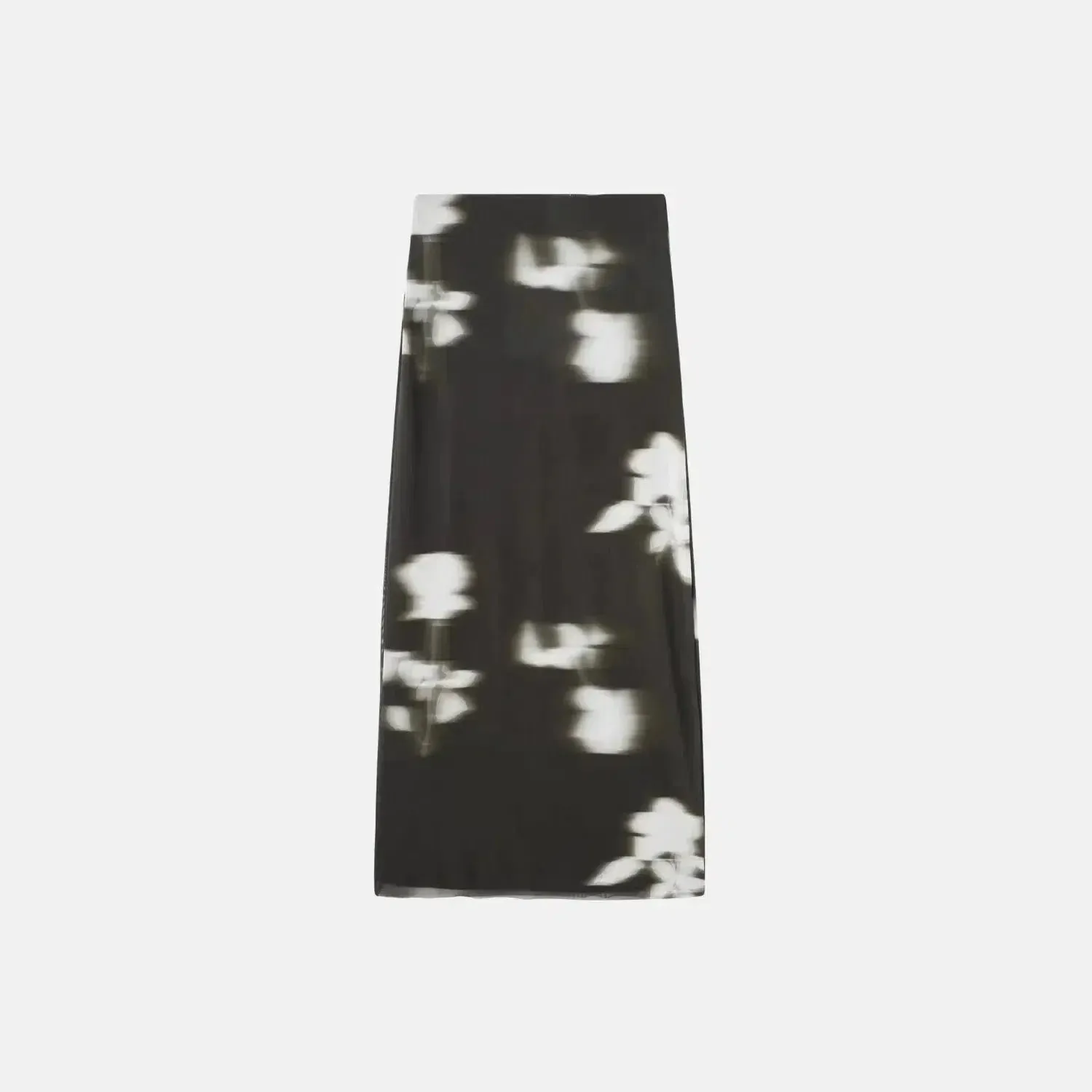 Murmure Set – Black abstract print – Straight midi skirt