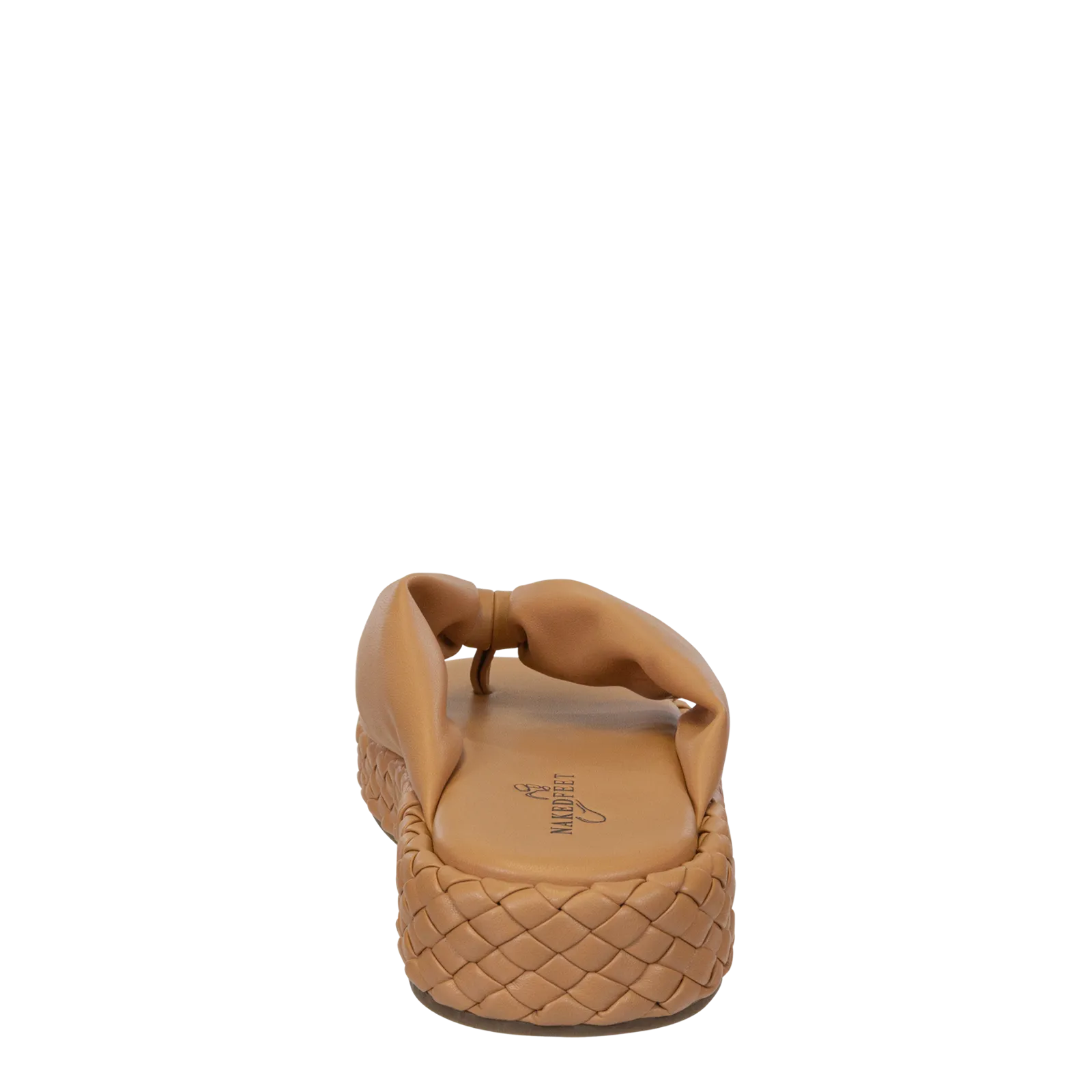 NAKED FEET - COSTA in CAMEL Platform Sandals