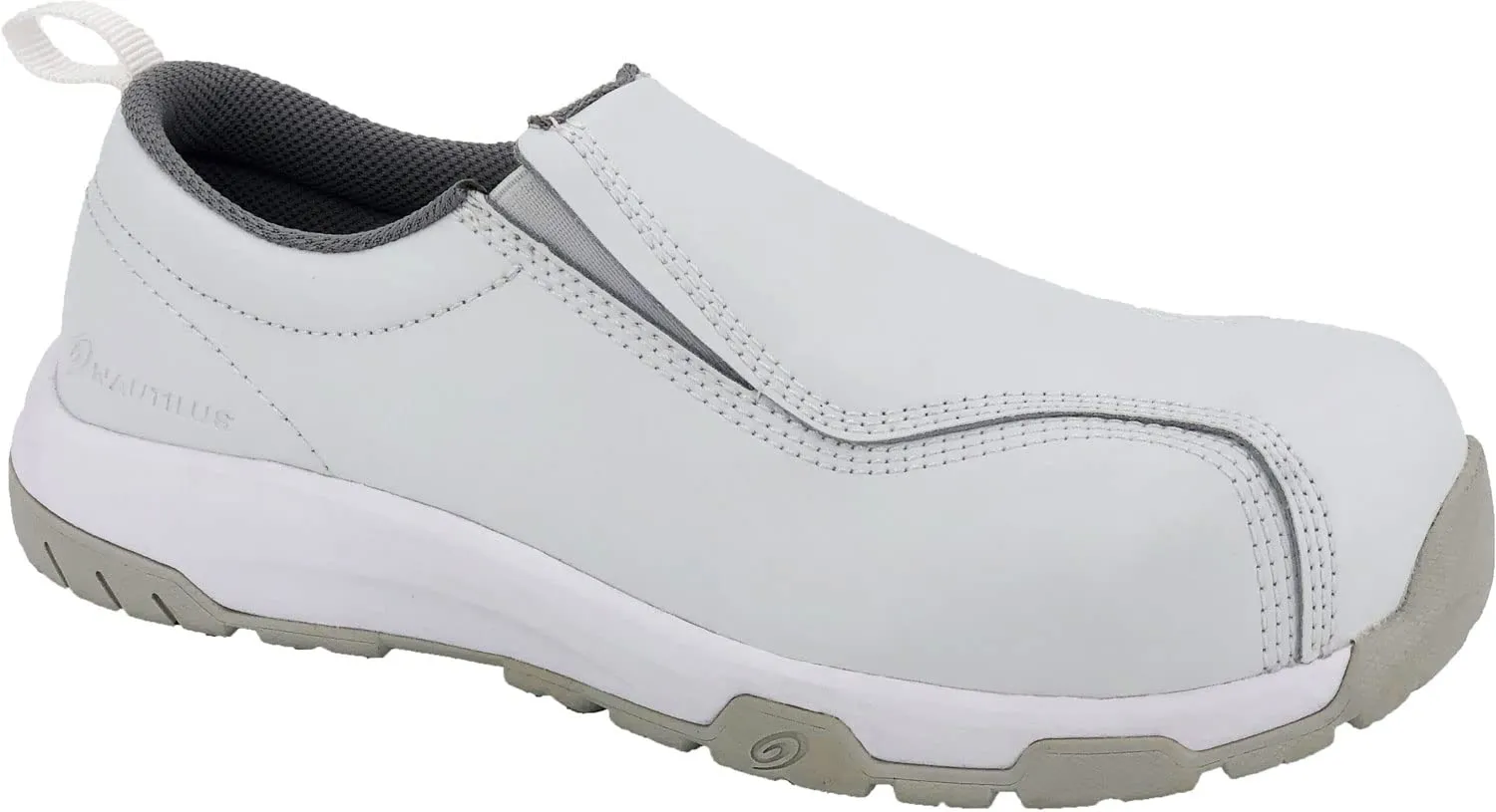 Nautilus Men's, White, Comp Toe, SD, Twin Gore Slip On (8.5 M)