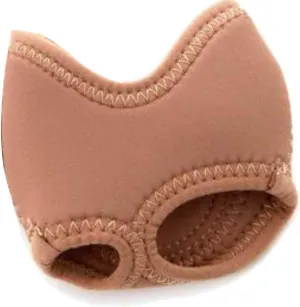 Neoprene Half Sole Lyrical Dance Footwear in Dark Tan Small