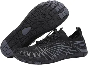 New Hike Barefoot Shoes for Women Men - Breathable Non-Slip Athletic Footwear, Wide Toe Water Shoes for Hiking, Non-Slip Neuropathy Shoes for Women Men, Grounded Comfort wear (Black,Women7 Men5)
