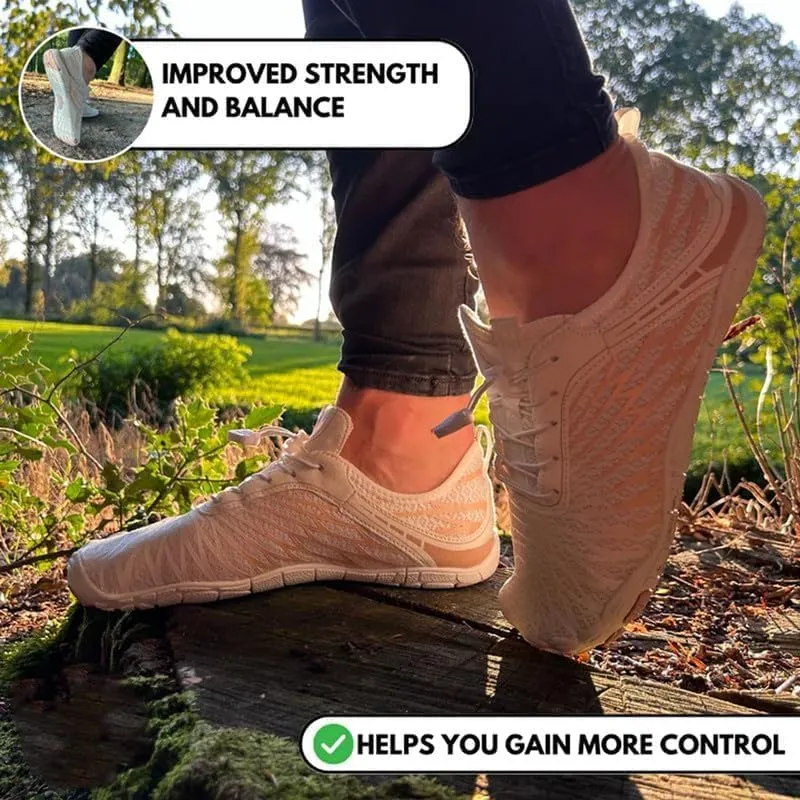 New Hike Barefoot Shoes for Women Men - Breathable Non-Slip Athletic Footwear, Wide Toe Water Shoes for Hiking, Non-Slip Neuropathy Shoes for Women Men, Grounded Comfort wear (Black,Women7 Men5)