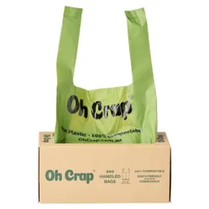 OH CRAP COMPOSTABLE HANDLED DOG POOP BAGS (200 BAGS)
