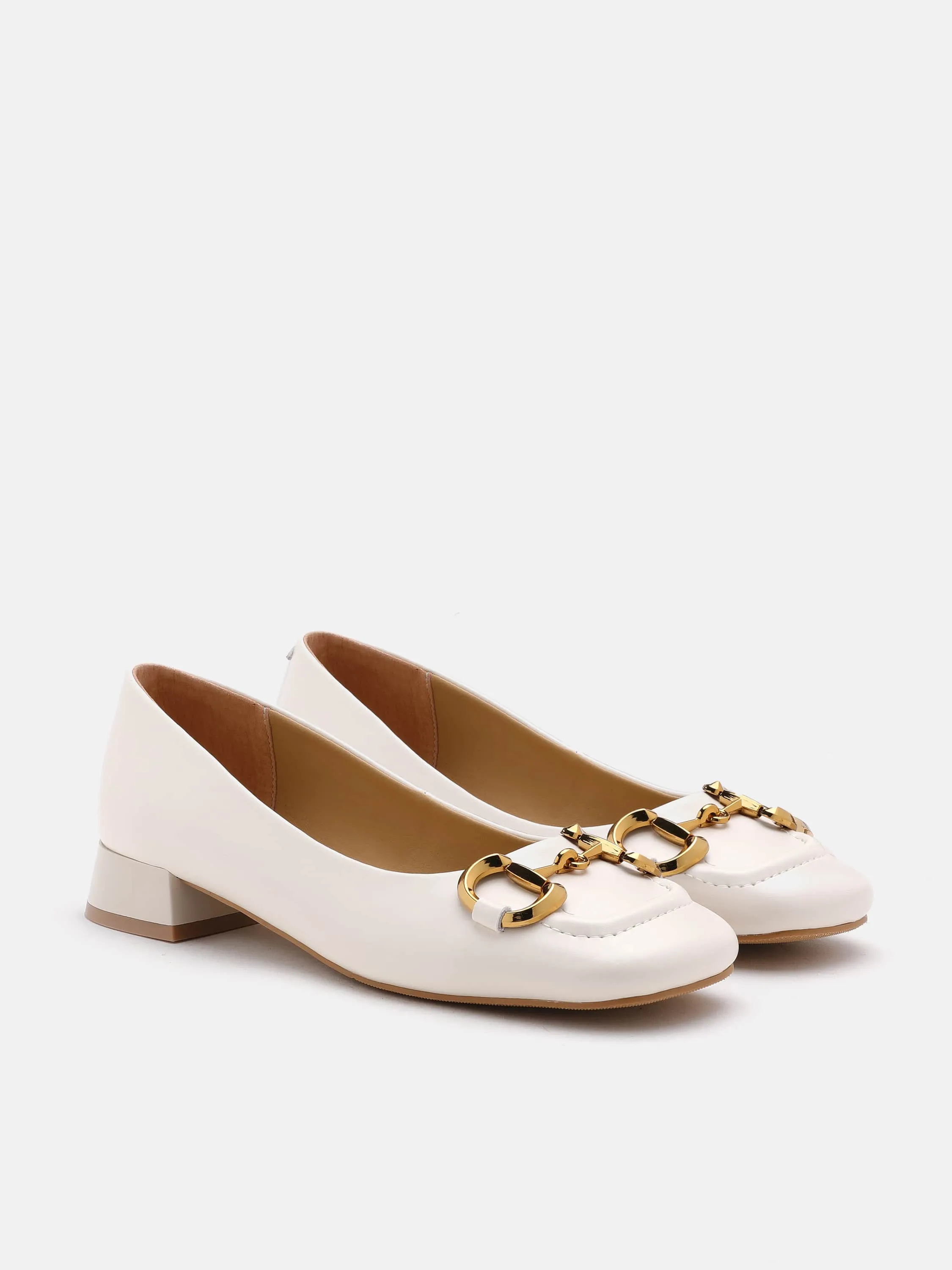 Oli Horsebit Low Block Heels