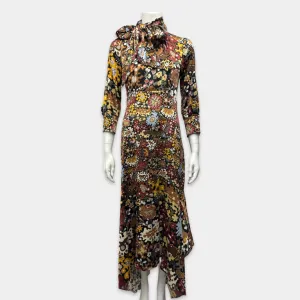 Peter Pilotto Multicolor Silk Dress With Floral Pattern