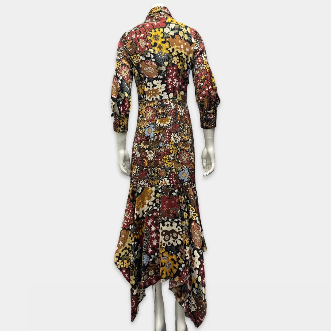 Peter Pilotto Multicolor Silk Dress With Floral Pattern