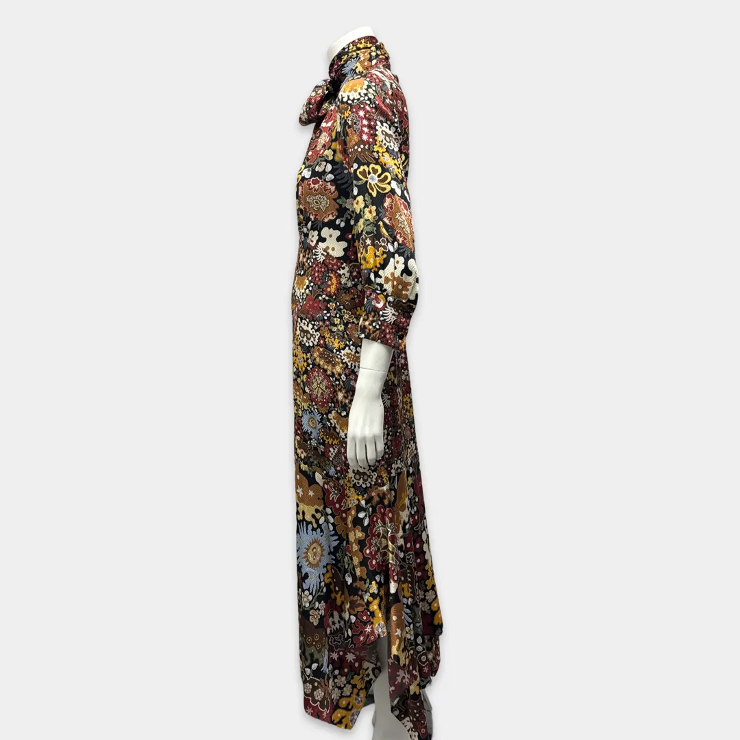 Peter Pilotto Multicolor Silk Dress With Floral Pattern