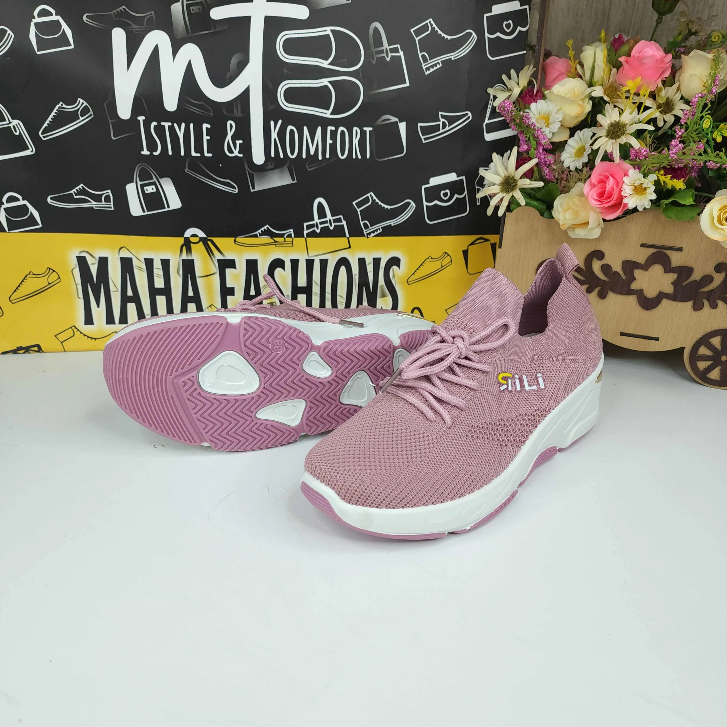 Pink Laces Casual Shoes in Wedge